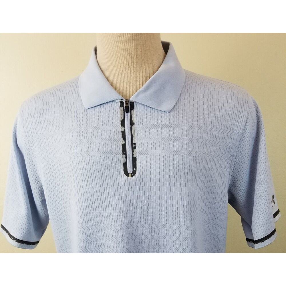 Under Armour Men's Baby Blue Heat Gear Polo Shirt size L 121920-0429